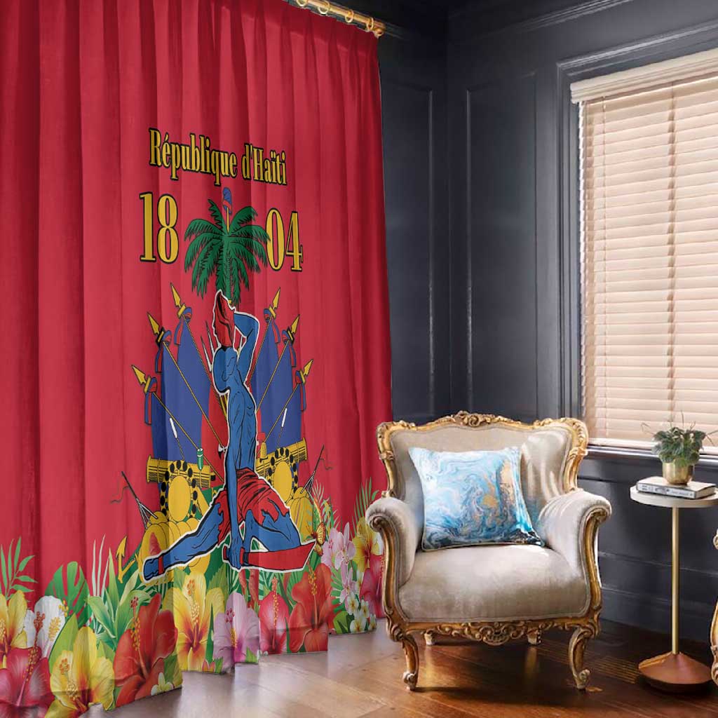 Afro-Haitians Independence Day Window Curtain Le Marron Inconnu Unity Makes Strength - African Pride