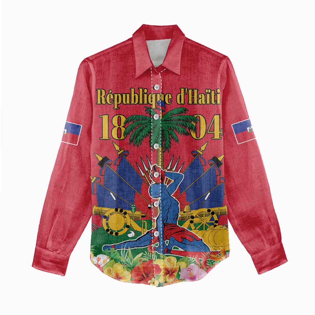 Afro-Haitians Independence Day Women Casual Shirt Le Marron Inconnu Unity Makes Strength - African Pride