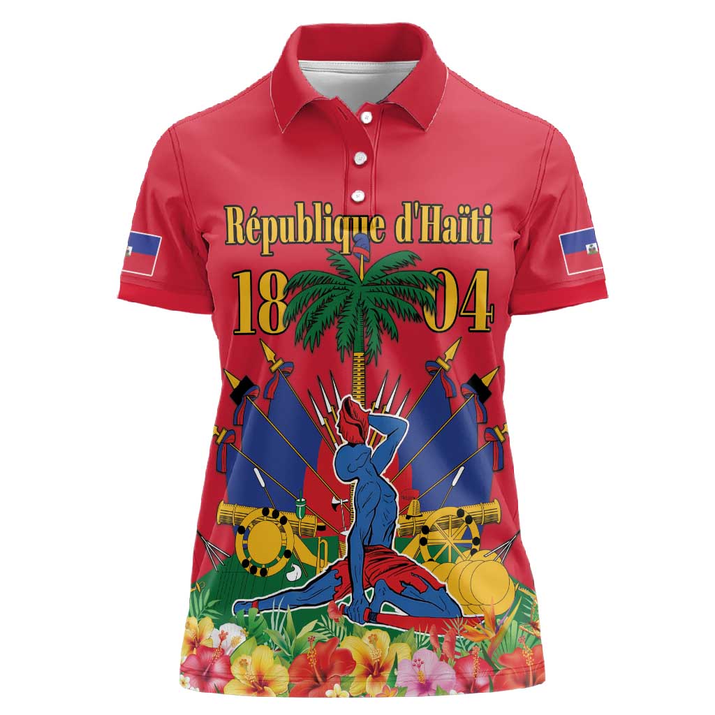 Afro-Haitians Independence Day Women Polo Shirt Le Marron Inconnu Unity Makes Strength - African Pride