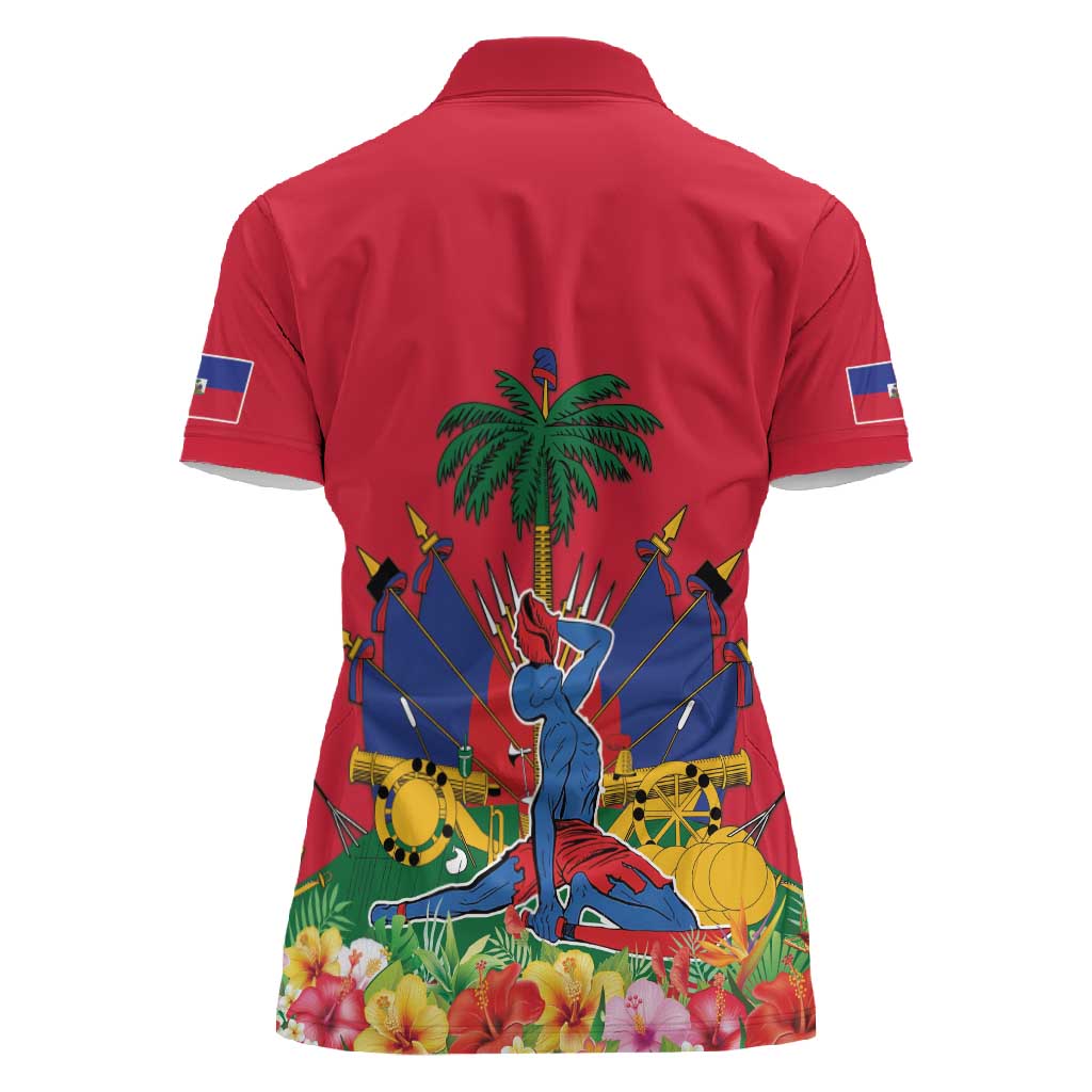 Afro-Haitians Independence Day Women Polo Shirt Le Marron Inconnu Unity Makes Strength - African Pride