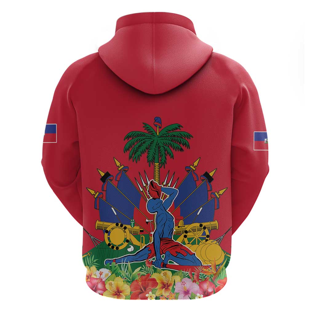 Afro-Haitians Independence Day Zip Hoodie Le Marron Inconnu Unity Makes Strength - African Pride