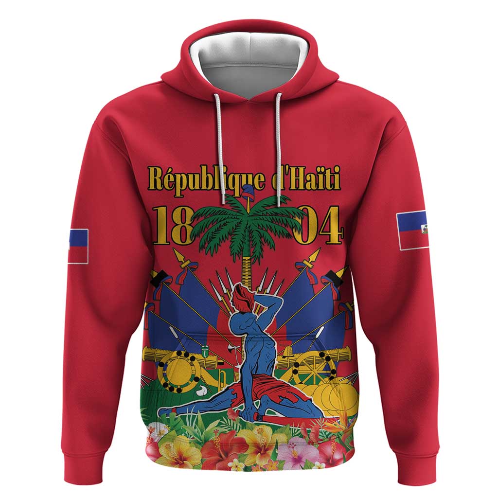Afro-Haitians Independence Day Zip Hoodie Le Marron Inconnu Unity Makes Strength - African Pride