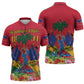 Afro-Haitians Independence Day Zipper Polo Shirt Le Marron Inconnu Unity Makes Strength