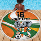 Custom Ivory Coast Football Beach Blanket Les Elephants Mascot - African Pride