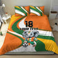 Custom Ivory Coast Football Bedding Set Les Elephants Mascot - African Pride