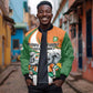 Custom Ivory Coast Football Bomber Jacket Les Elephants Mascot - African Pride
