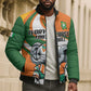 Custom Ivory Coast Football Bomber Puffer Jacket Les Elephants Mascot - African Pride