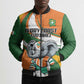 Custom Ivory Coast Football Bomber Puffer Jacket Les Elephants Mascot - African Pride