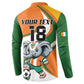 Custom Ivory Coast Football Button Sweatshirt Les Elephants Mascot