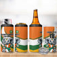 Custom Ivory Coast Football 4 in 1 Can Cooler Tumbler Les Elephants Mascot - African Pride