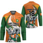Custom Ivory Coast Football Hockey Jersey Les Elephants Mascot - African Pride