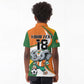 Custom Ivory Coast Football Kid Polo Shirt Les Elephants Mascot LT18
