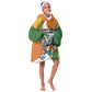 Custom Ivory Coast Football Kid Wearable Blanket Hoodie Les Elephants Mascot - African Pride