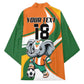 Custom Ivory Coast Football Kimono Les Elephants Mascot - African Pride