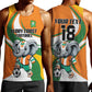 Custom Ivory Coast Football Men Tank Top Les Elephants Mascot - African Pride