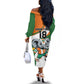 Custom Ivory Coast Football Off The Shoulder Long Sleeve Dress Les Elephants Mascot - African Pride
