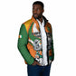 Custom Ivory Coast Football Padded Jacket Les Elephants Mascot - African Pride