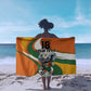 Custom Ivory Coast Football Sarong Les Elephants Mascot - African Pride