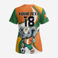 Custom Ivory Coast Football Scrub Top Les Elephants Mascot - African Pride