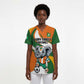 Custom Ivory Coast Football Scrub Top Les Elephants Mascot - African Pride