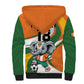 Custom Ivory Coast Football Sherpa Hoodie Les Elephants Mascot - African Pride