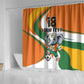 Custom Ivory Coast Football Shower Curtain Les Elephants Mascot - African Pride