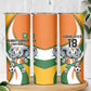 Custom Ivory Coast Football Skinny Tumbler Les Elephants Mascot - African Pride