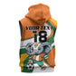 Custom Ivory Coast Football Sleeveless Zip Hoodie Les Elephants Mascot - African Pride