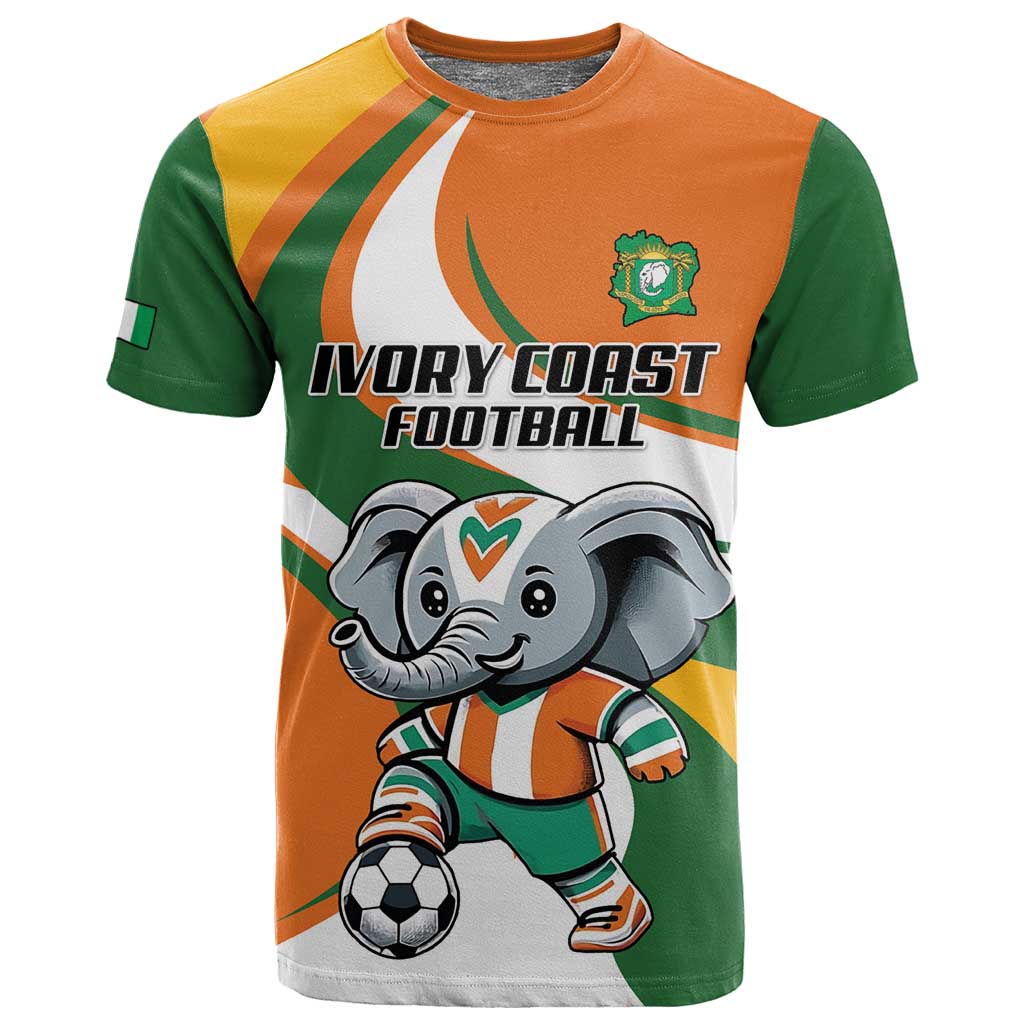 Custom Ivory Coast Football T shirt Les Elephants Mascot - African Pride