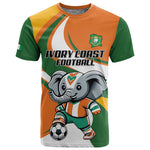 Custom Ivory Coast Football T shirt Les Elephants Mascot - African Pride