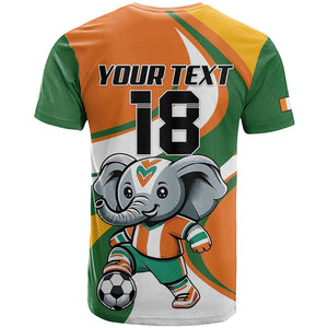 Custom Ivory Coast Football T shirt Les Elephants Mascot - African Pride