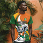 Custom Ivory Coast Football T shirt Les Elephants Mascot - African Pride