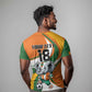 Custom Ivory Coast Football T shirt Les Elephants Mascot - African Pride