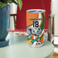 Custom Ivory Coast Football Tumbler Cup Les Elephants Mascot - African Pride