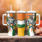 Custom Ivory Coast Football Tumbler With Handle Les Elephants Mascot - African Pride