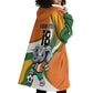 Custom Ivory Coast Football Wearable Blanket Hoodie Les Elephants Mascot - African Pride