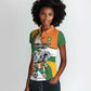 Custom Ivory Coast Football Women Polo Shirt Les Elephants Mascot - African Pride