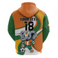 Custom Ivory Coast Football Zip Hoodie Les Elephants Mascot - African Pride