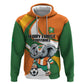 Custom Ivory Coast Football Zip Hoodie Les Elephants Mascot - African Pride