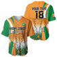 Custom Ivory Coast Football Baseball Jersey Les Elephants Spirit LT18