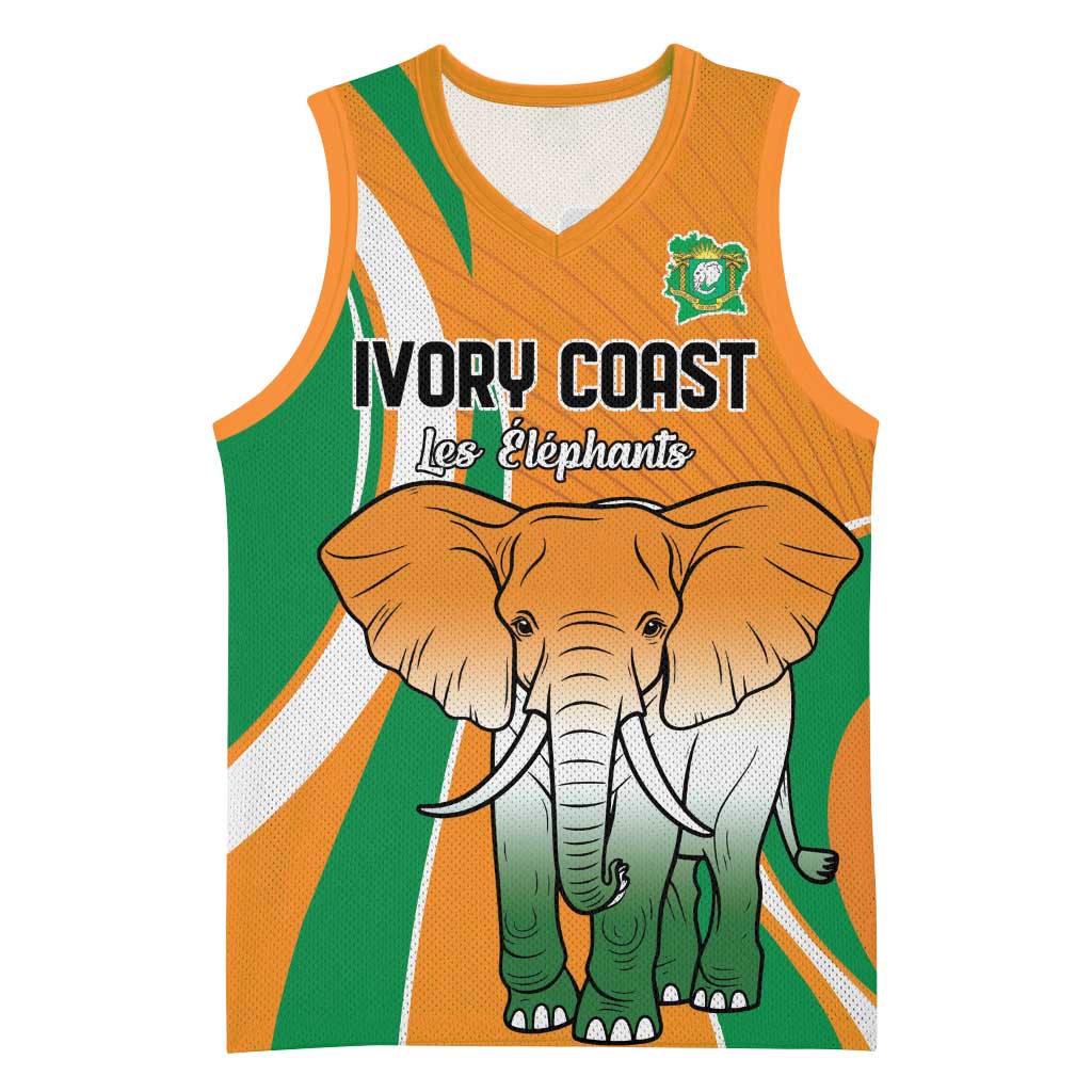 Custom Ivory Coast Football Basketball Jersey Les Elephants Spirit - African Pride