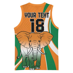 Custom Ivory Coast Football Basketball Jersey Les Elephants Spirit - African Pride