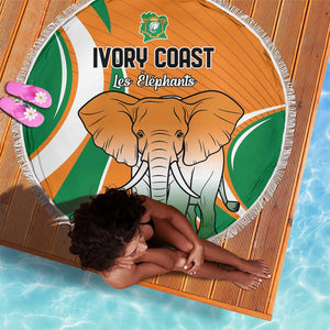 Ivory Coast Football Beach Blanket Les Elephants Spirit - African Pride