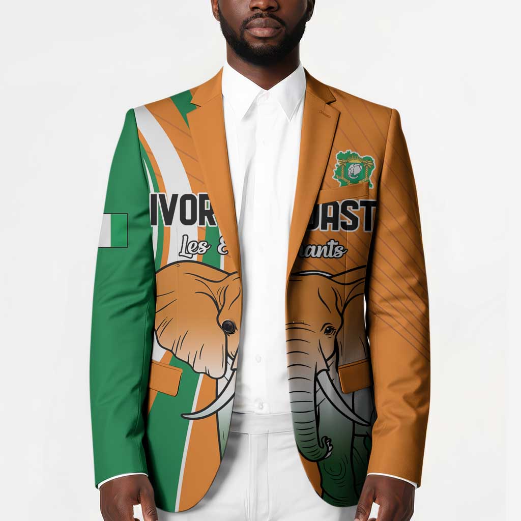 Custom Ivory Coast Football Blazer Les Elephants Spirit - African Pride