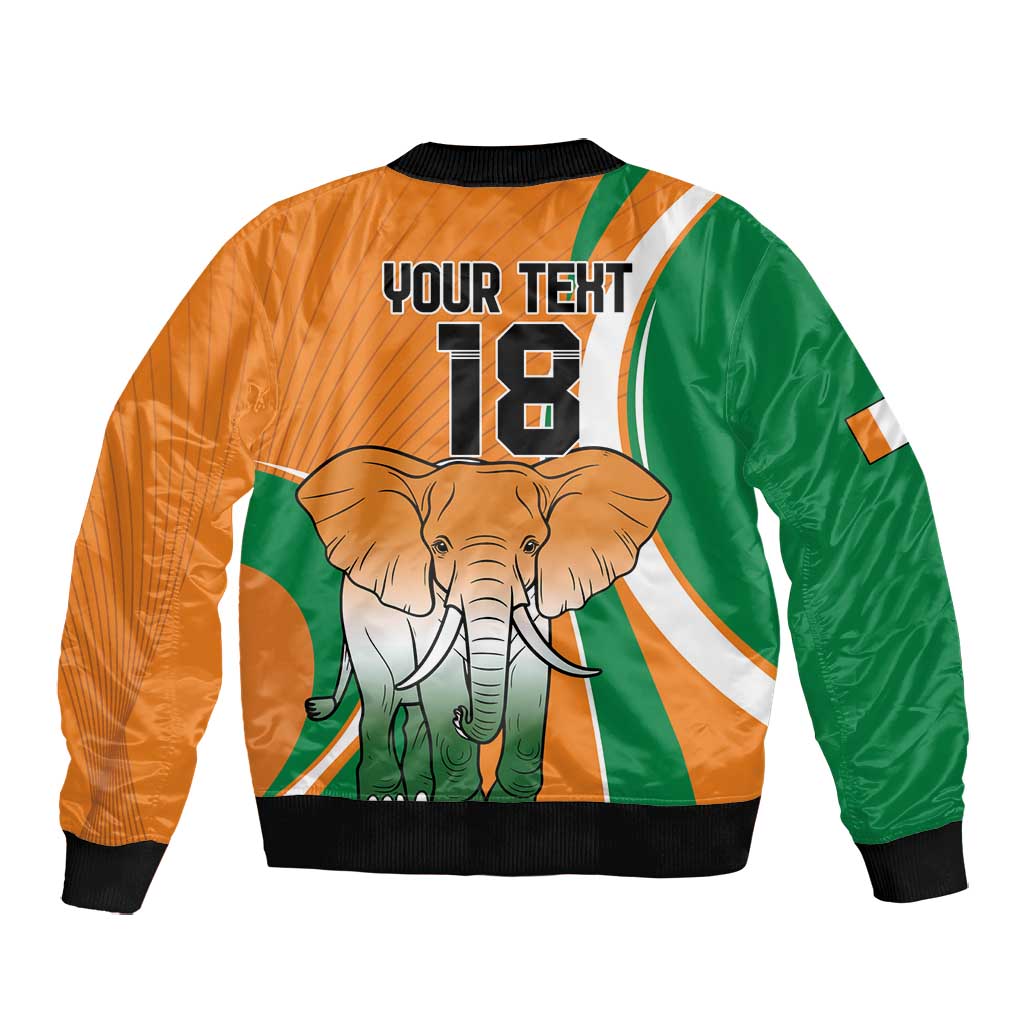 Custom Ivory Coast Football Bomber Jacket Les Elephants Spirit - African Pride