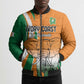 Custom Ivory Coast Football Bomber Puffer Jacket Les Elephants Spirit - African Pride