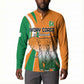 Custom Ivory Coast Football Button Sweatshirt Les Elephants Spirit