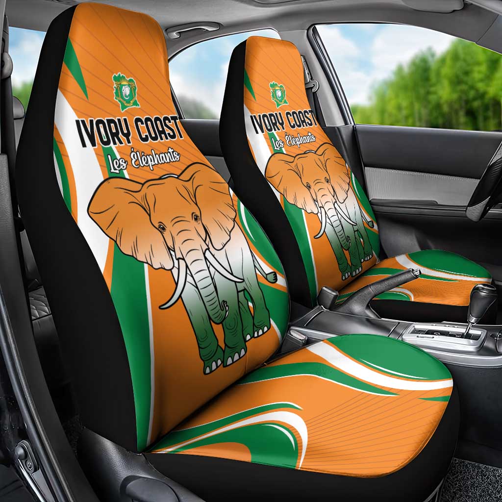 Ivory Coast Football Car Seat Cover Les Elephants Spirit - African Pride