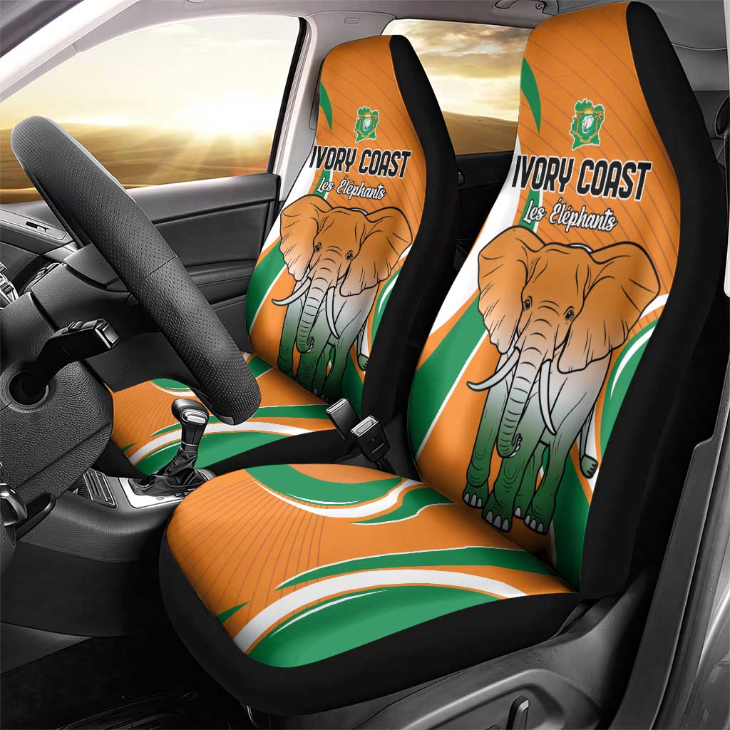 Ivory Coast Football Car Seat Cover Les Elephants Spirit - African Pride