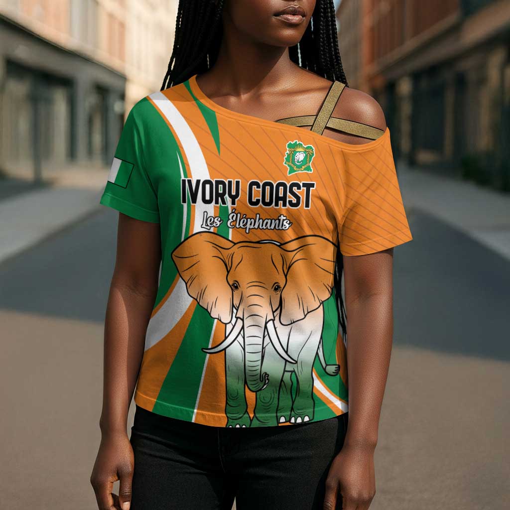Custom Ivory Coast Football Cross Shoulder Shirt Les Elephants Spirit - African Pride